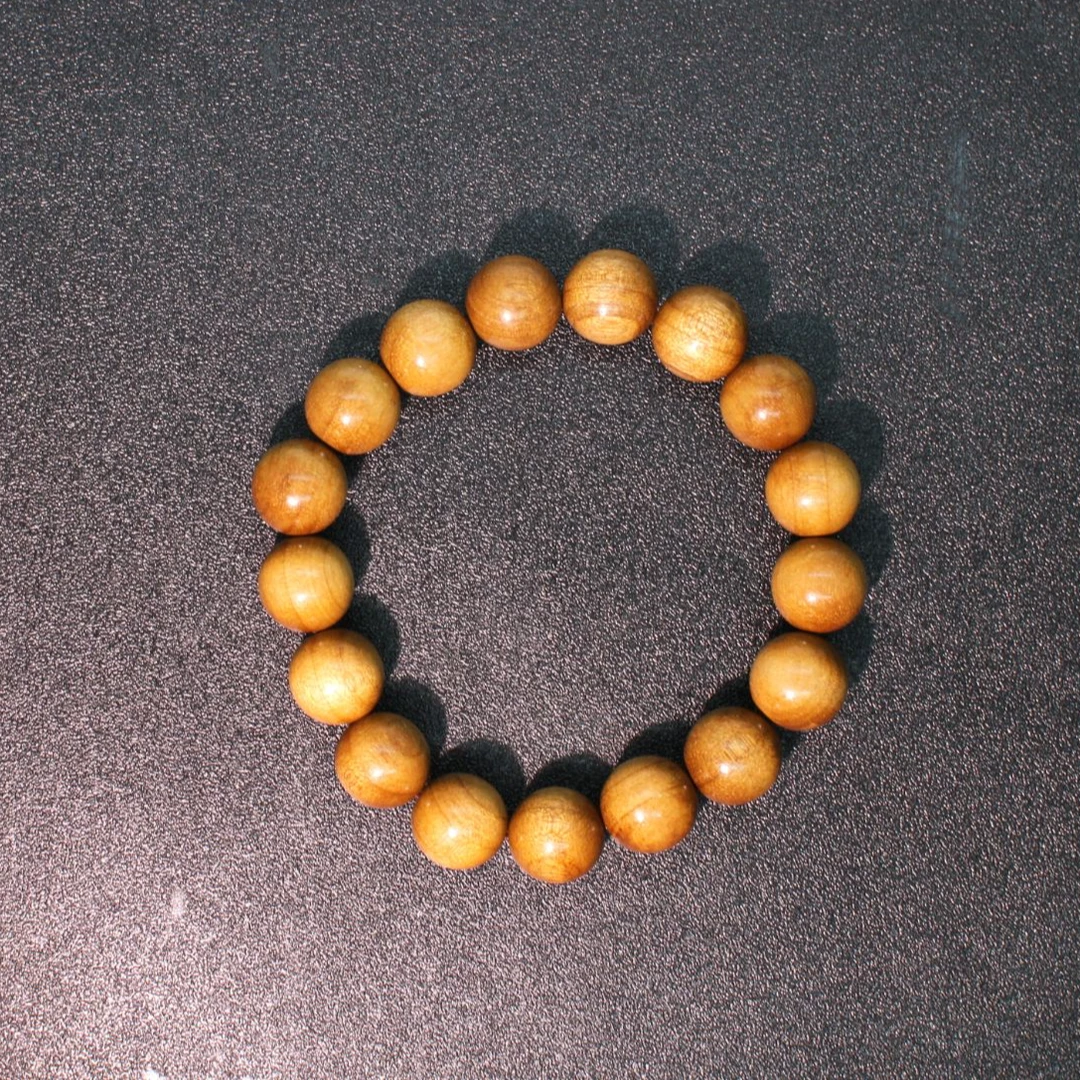保真金丝楠木小叶桢楠12mm圆珠单圈文玩手串