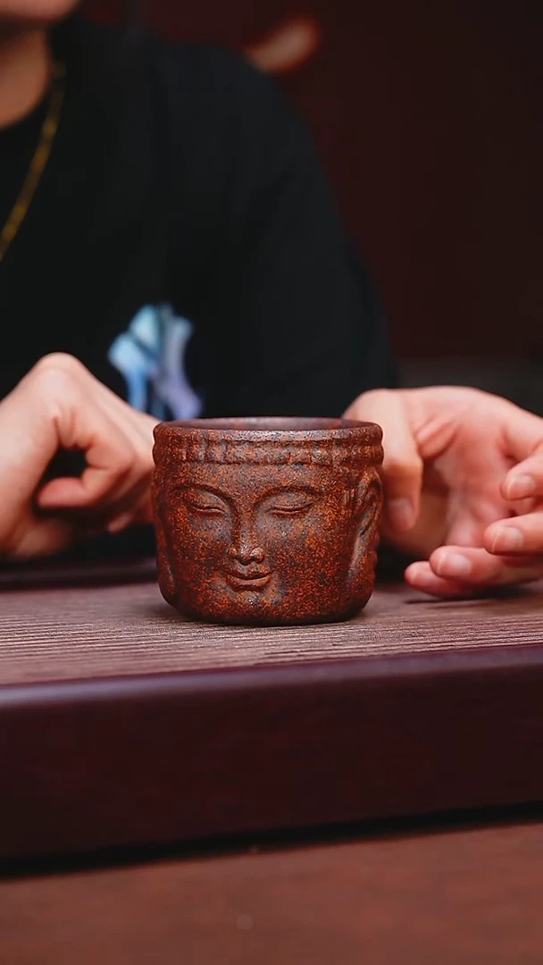 宜兴原矿紫砂   佛首杯