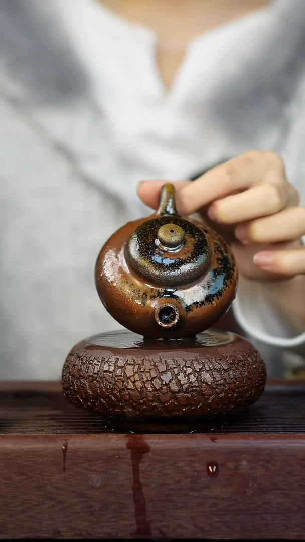 茶壶紫砂瑕疵柴烧紫砂天青文旦