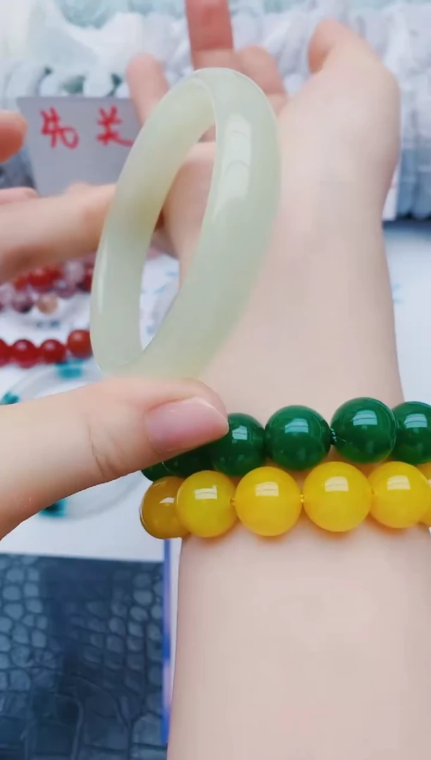 未镶嵌手镯石英质玉Y326+61-62