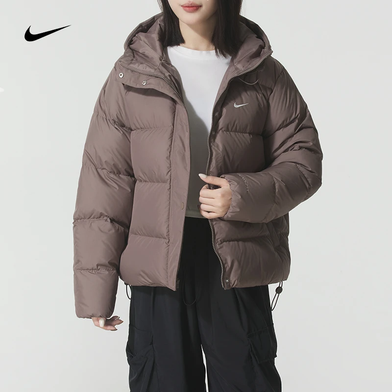 NIKE耐克羽绒服女装冬季新款运动休闲上衣保暖连帽羽绒外套IH0728
