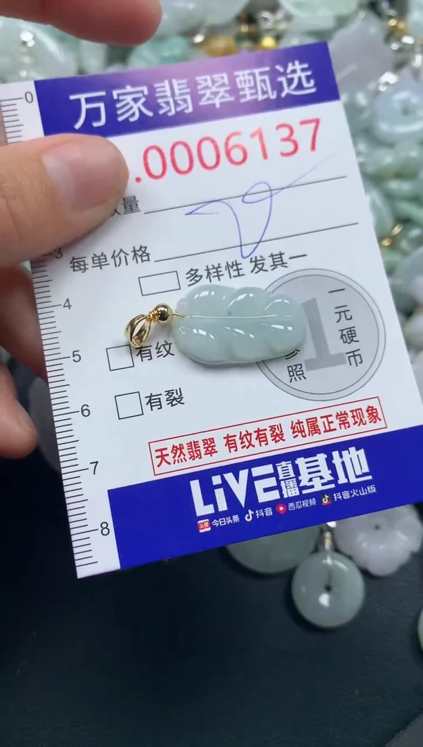 吊坠(不含链)未镶嵌翡翠6137