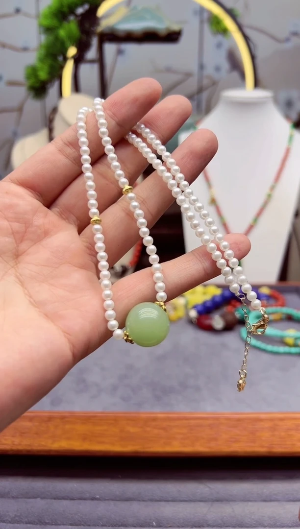 【闪购商品】淡水珍珠颈饰14K金镶嵌X358```````