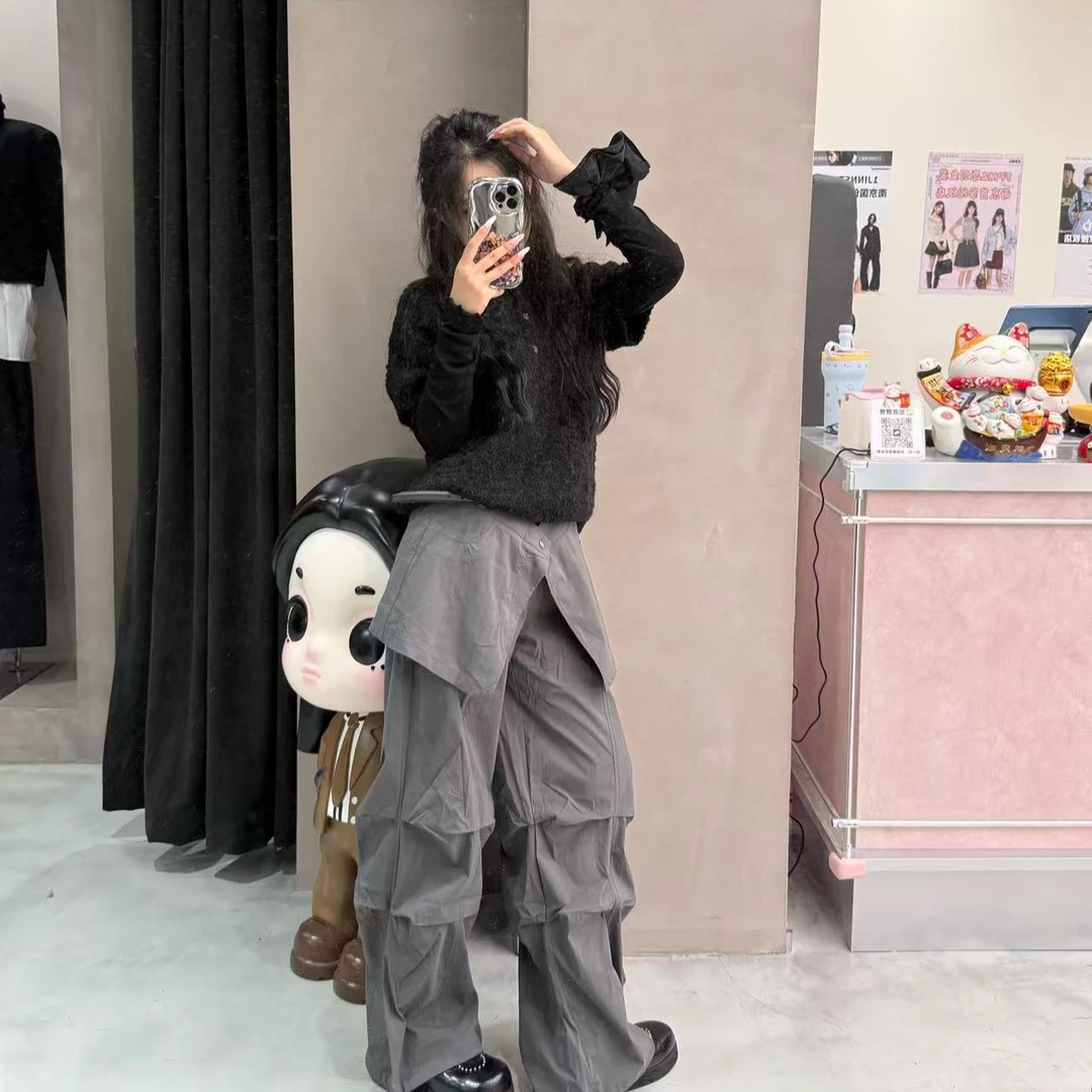 【欣鱼的衣橱】工装裤两件套，阔腿屁帘遮胯，版型宽松*ATK1854