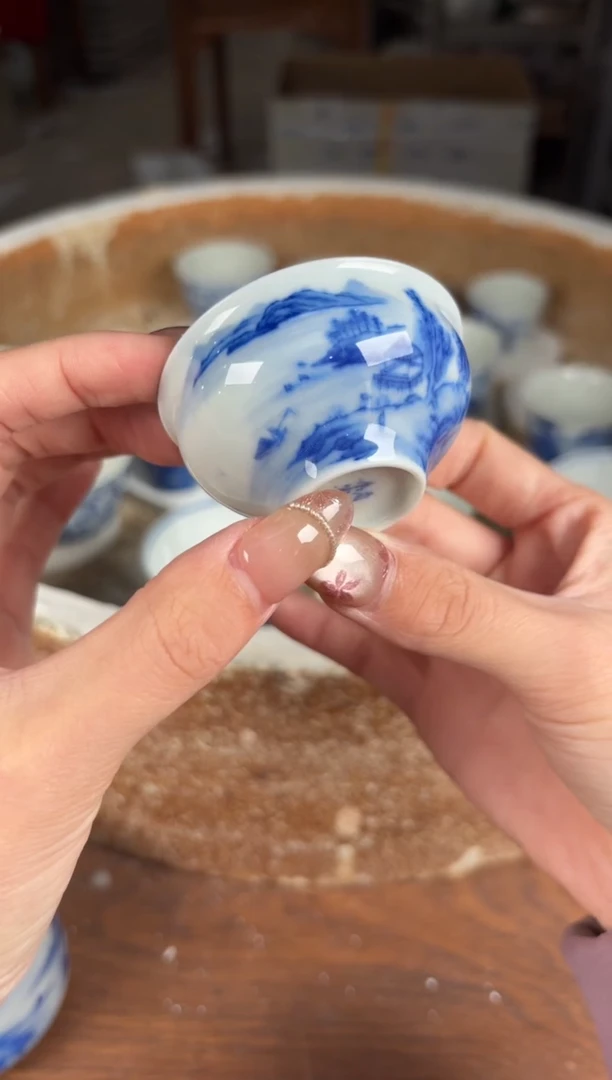 杯看山柴窑青花看山柴窑青花