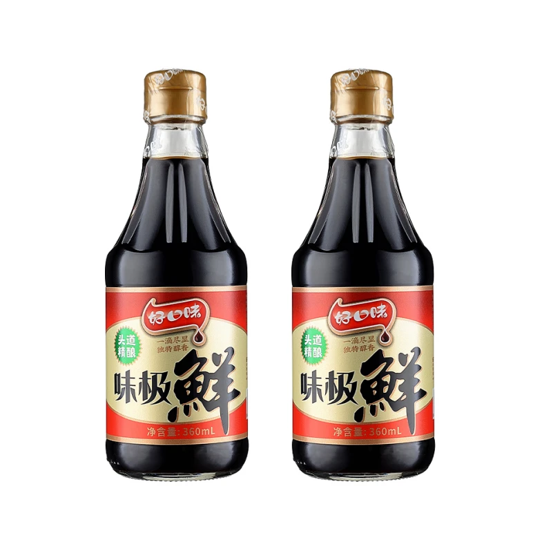 『味极鲜酱油 』点蘸凉拌烹饪调味料酿造酱油360mL*2瓶
