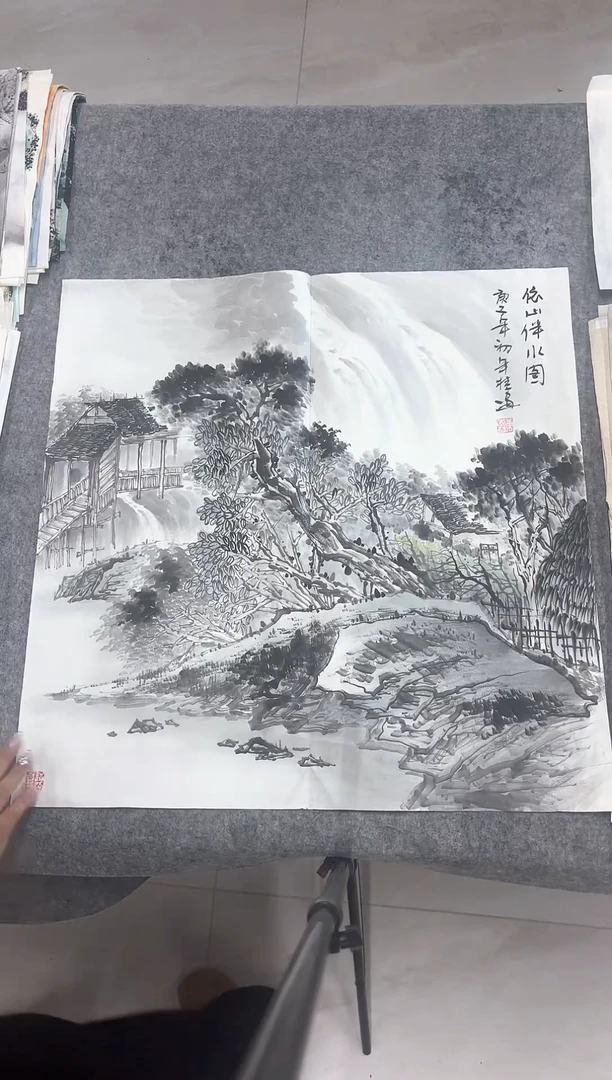 国画丹青专属福利-唐年贵溪山版水