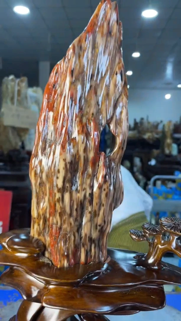 未镶嵌摆件硅化玉18