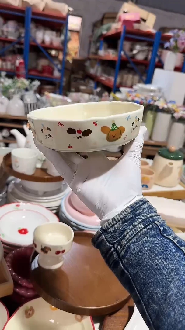 陶瓷折边碗 微瑕凑满20元包邮