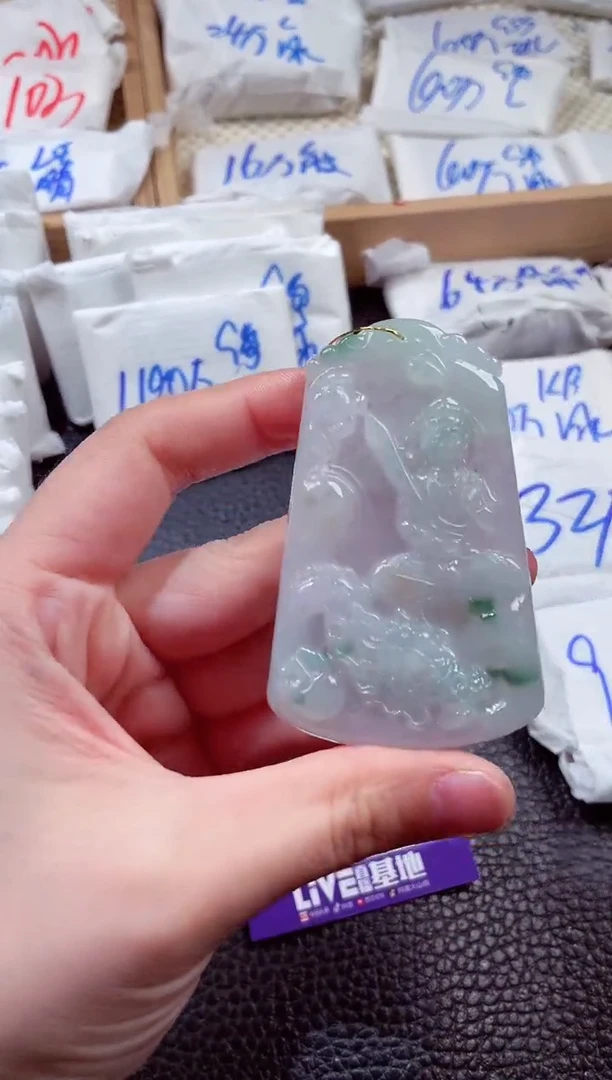 翡翠未镶嵌颈饰00001219御龙观音