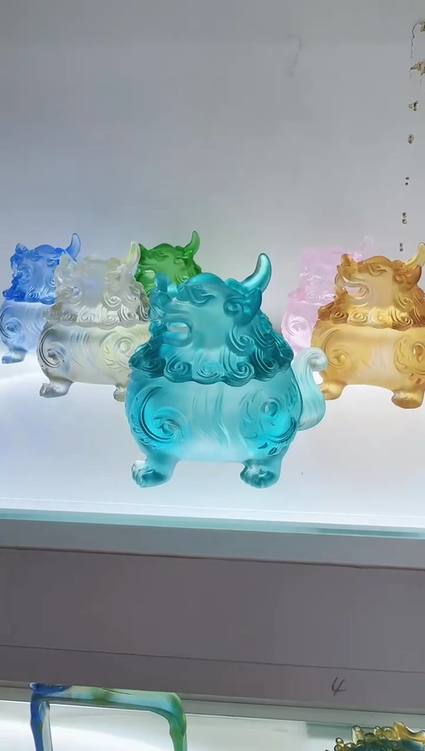 手工艺品琉璃古法琉璃小号狻猊香炉