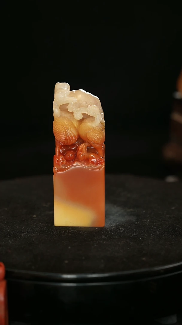 【闪购商品】寿山石三彩善伯洞精工仙鹤