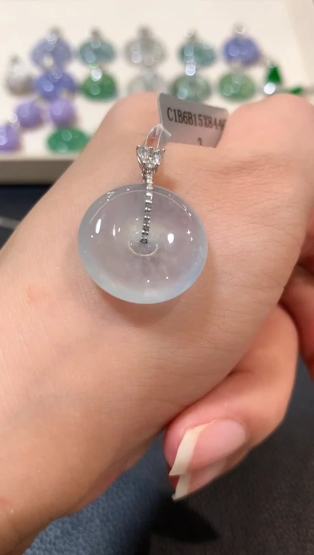 翡翠18K金镶嵌吊坠(不含链)b53   多样性一件发货