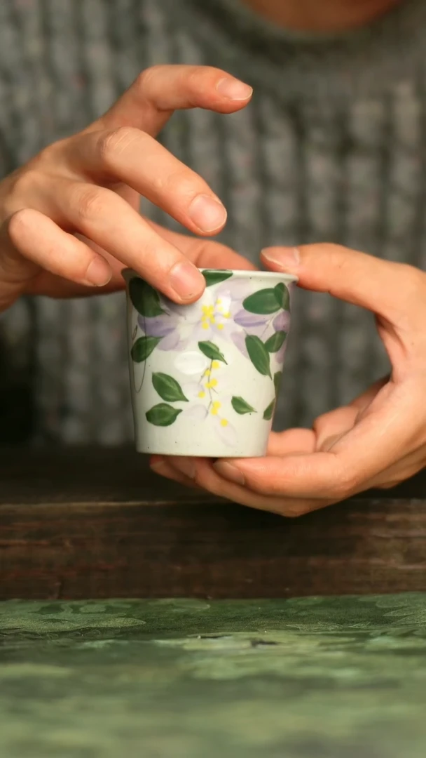 陶瓷青诗集手工手绘瓷器