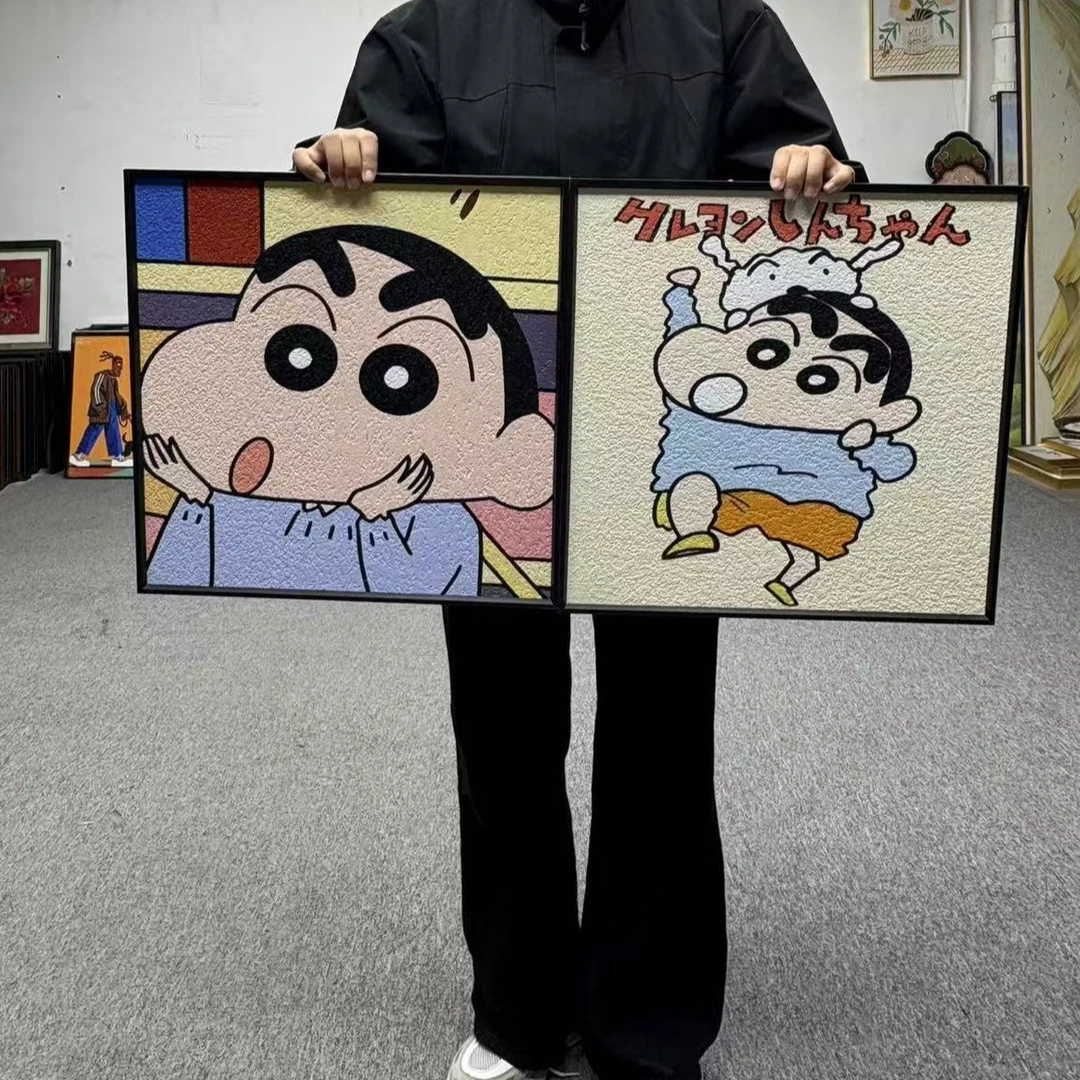 可爱蜡笔小新动漫挂画用于客厅沙发背景墙房床头装饰4040