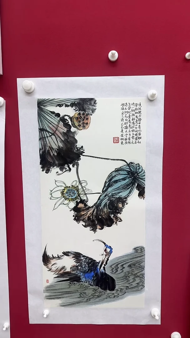国画旷**舟黄栩1平尺花鸟作品