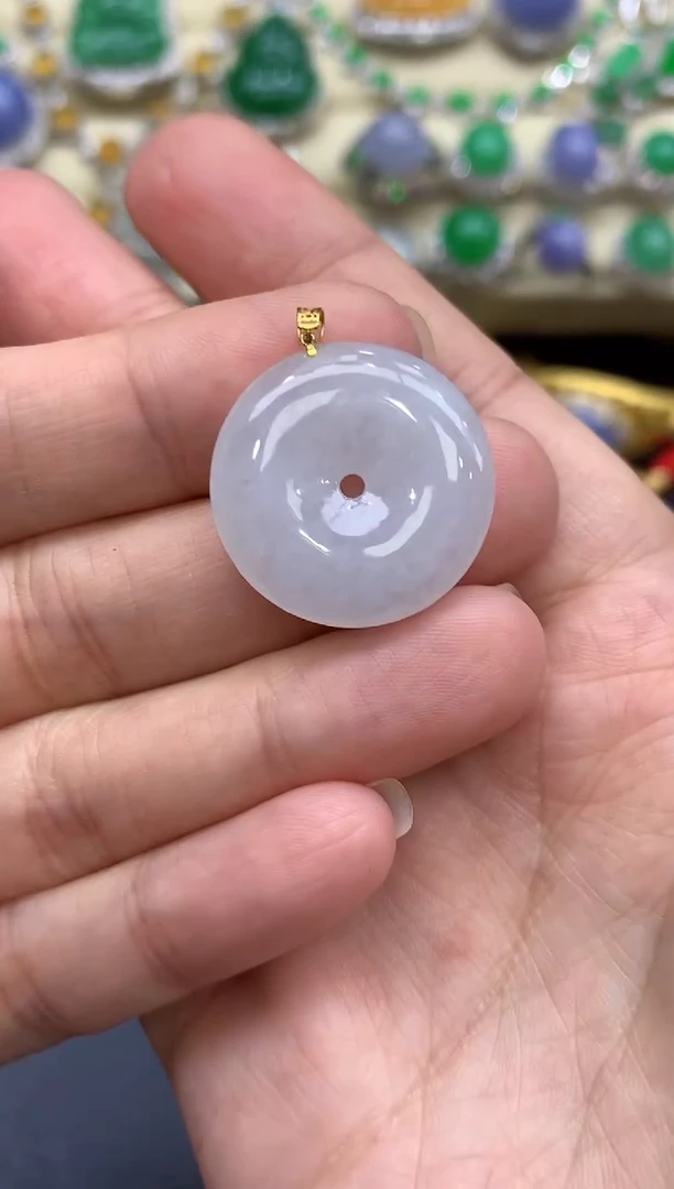 颈饰18K金镶嵌翡翠15-中国好珍宝