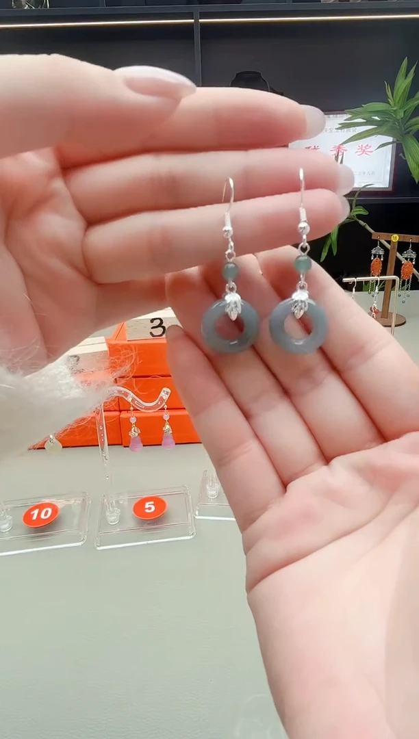 未镶嵌翡翠耳饰x34