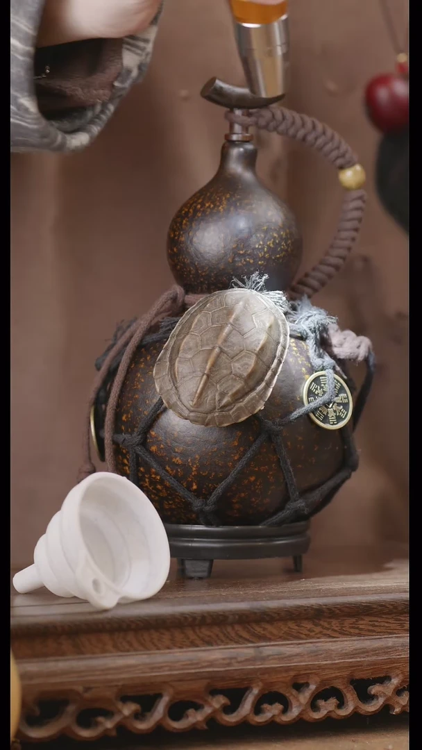 【闪购商品】171号精品天然大漆工艺防渗内胆酒葫芦~