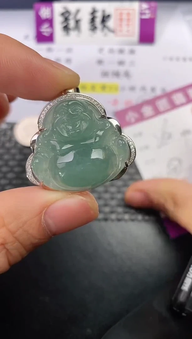 颈饰银S925镶嵌翡翠珊****?挂件
