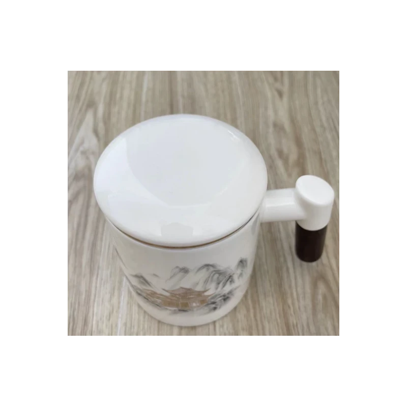 F088-水墨江山木把办公杯MH