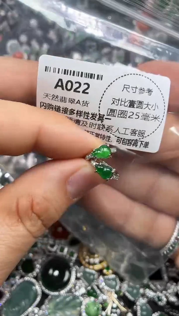颈饰未镶嵌翡翠A022耳扣