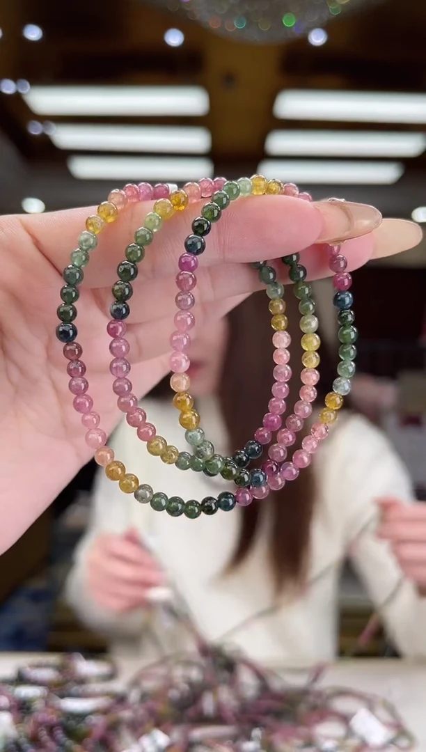 【闪购商品】碧玺/未镶嵌4mm+碧玺多圈多样性发货14