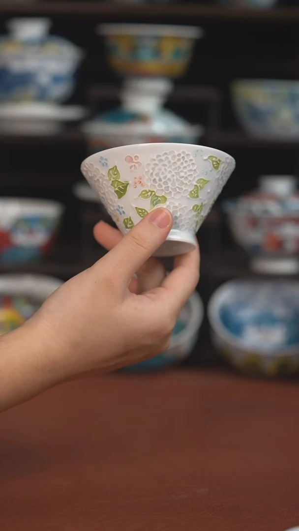 昨明手绘斗笠杯（微瑕价格）