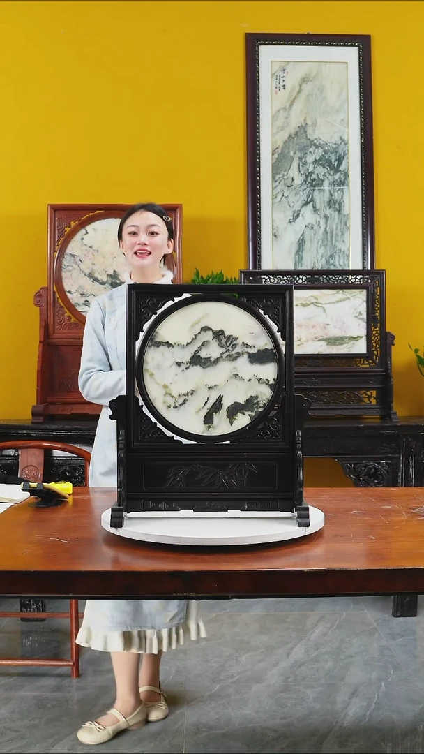 石材天然大理石画摆件