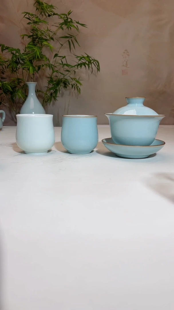 玉兰盖碗一碗两杯套装一级