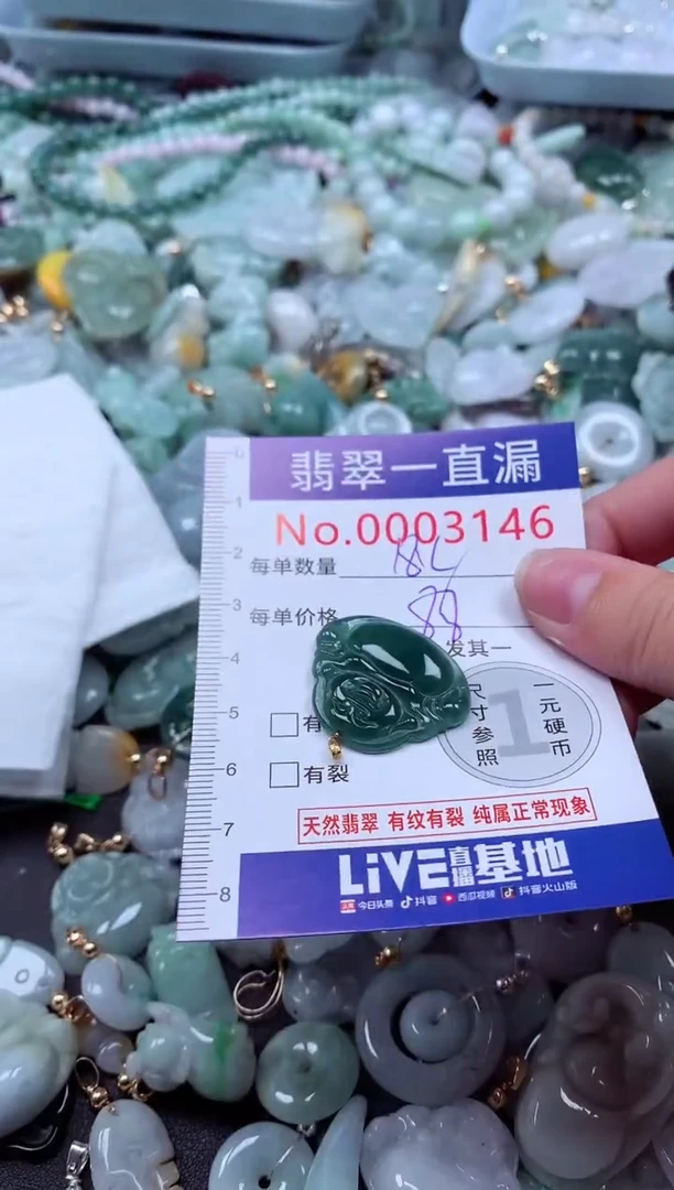 翡翠未镶嵌吊坠(不含链)3146