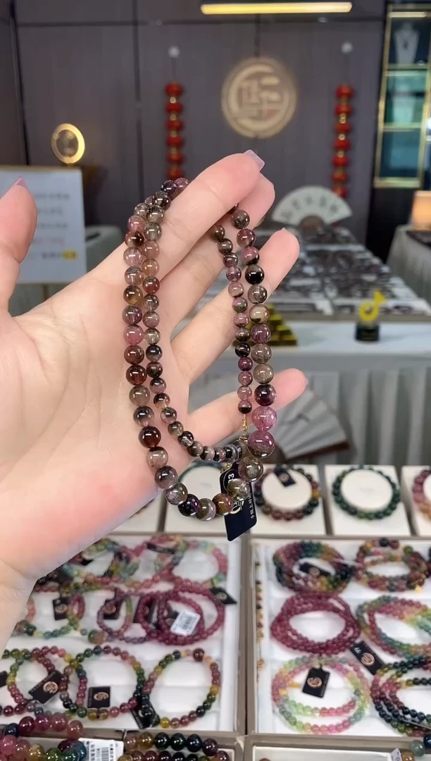 未镶嵌老矿碧玺彩虹项链碧玺hon多样性发一条