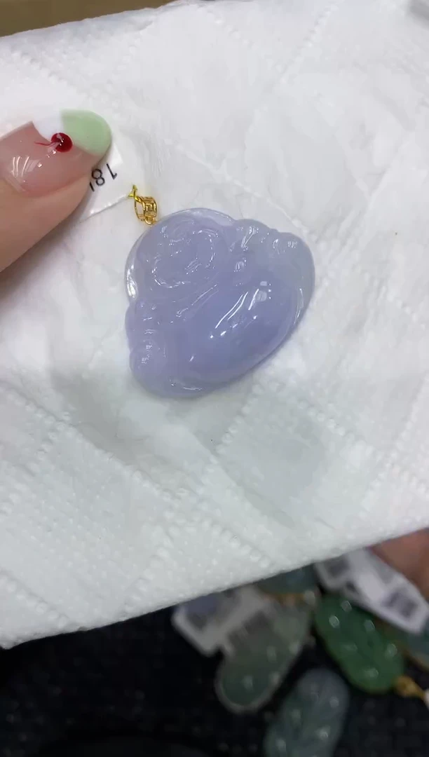 翡翠18K金镶嵌颈饰111111111111