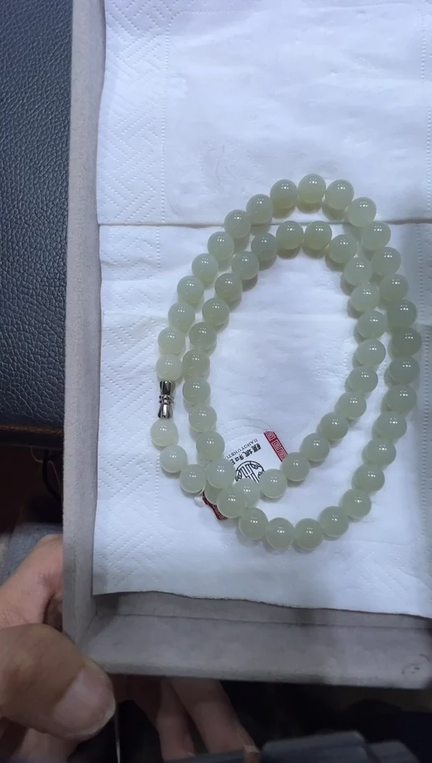 未镶嵌手串和田玉且末近矿高青白妈妈链（产地直发）