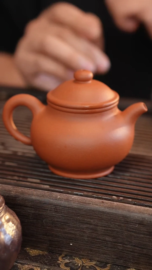 茶壶紫砂潘壶 半手工 240cc