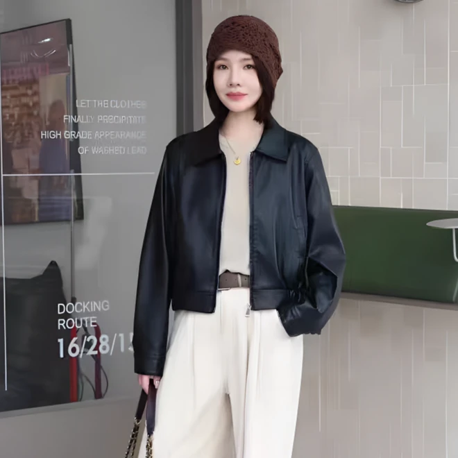 设计感皮衣外套女2025新款超火小个子皮夹克酷飒风短款正流行美式