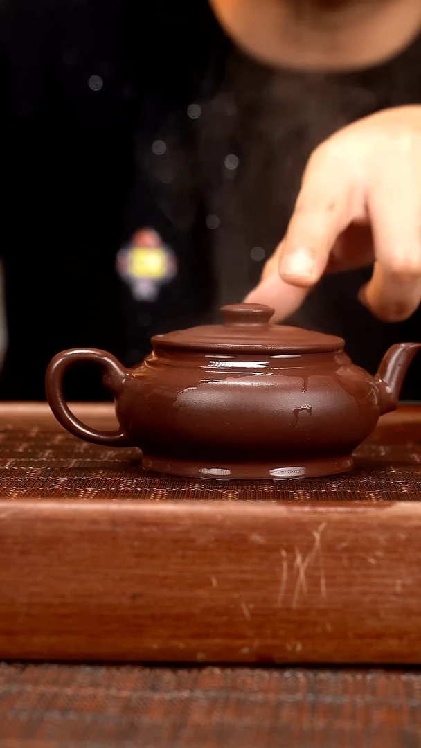 茶壶紫砂LY紫泥大彬扁玉 220CC