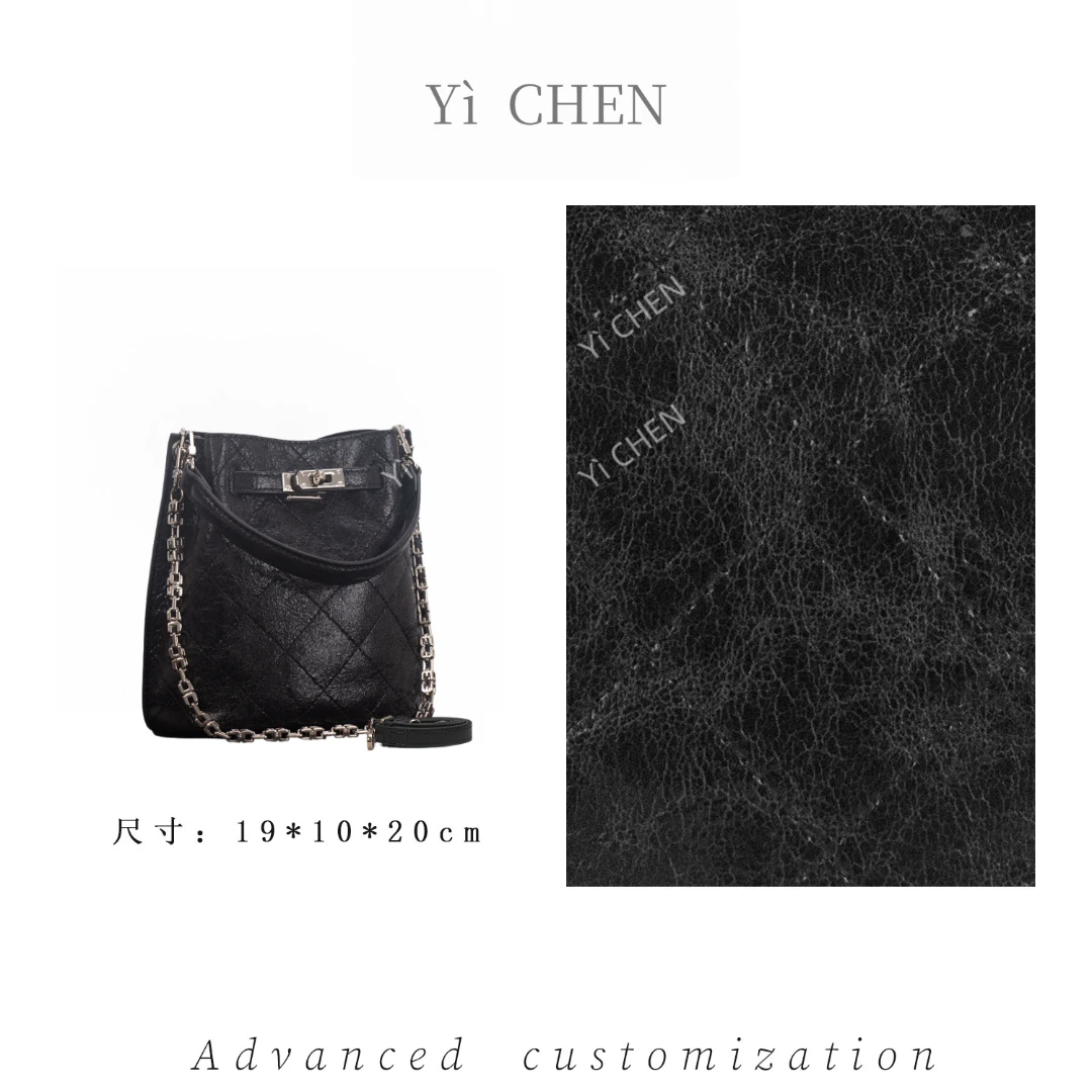 【Yì CHEN】ZT-D8012-黑色 简约时尚女士新款轻奢单肩斜跨包