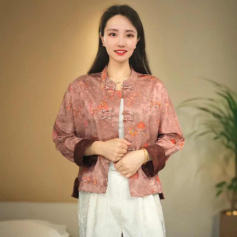 【暗香来 外套】气质中国风时尚上衣长袖女装夏季提花开衫中式外套