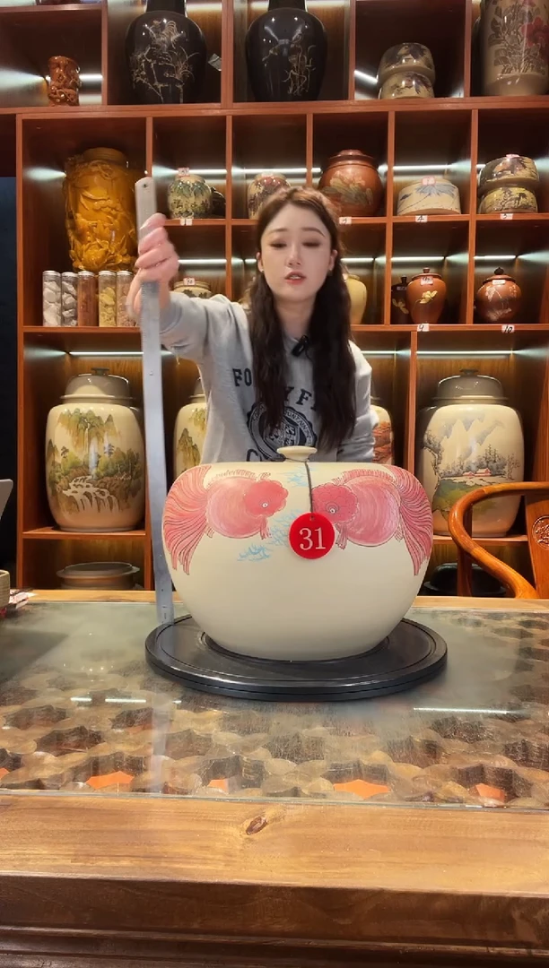 罐云南建水紫陶白泥缸@31