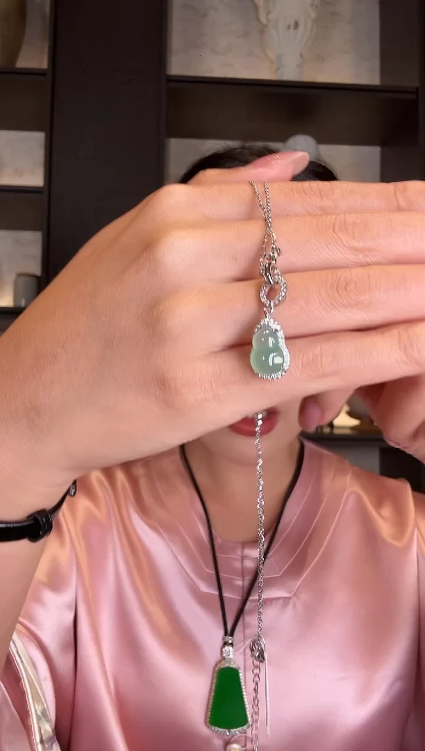 颈饰银S925镶嵌翡翠9