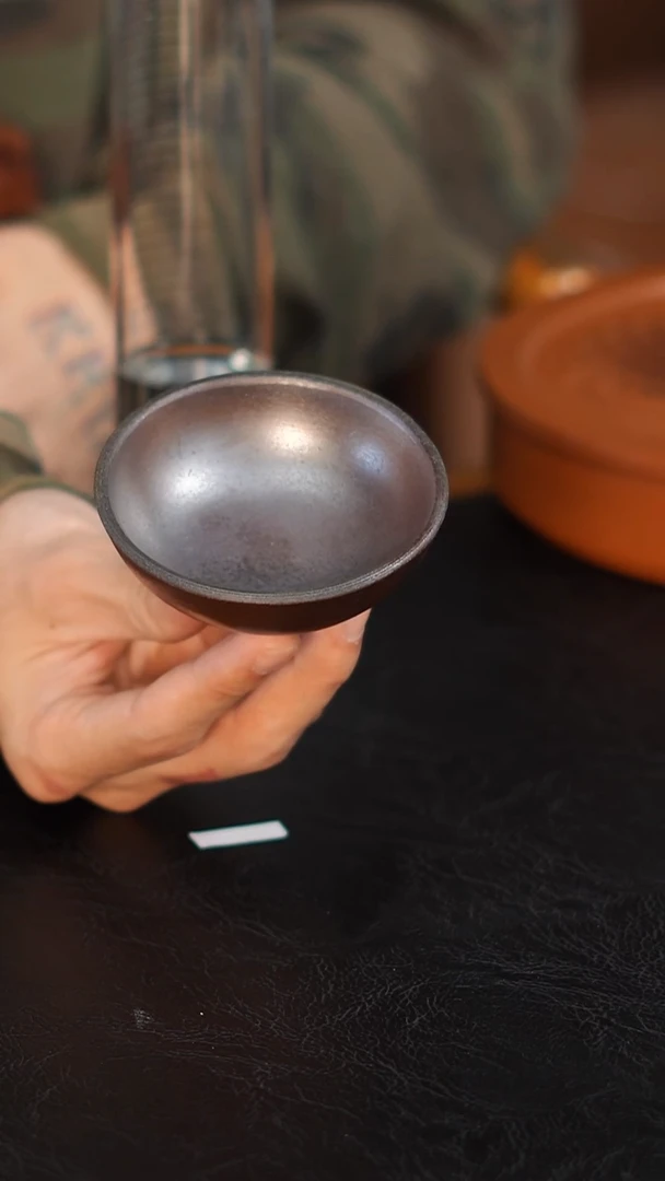 云水山涧建水紫陶 010 柴烧杯