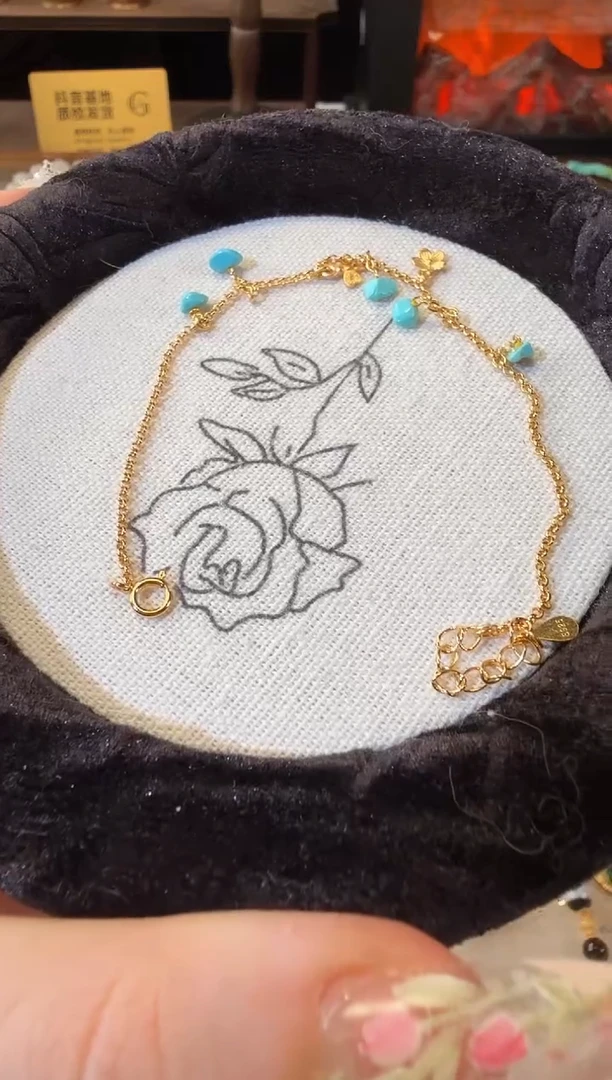 无925银原矿松流苏手链