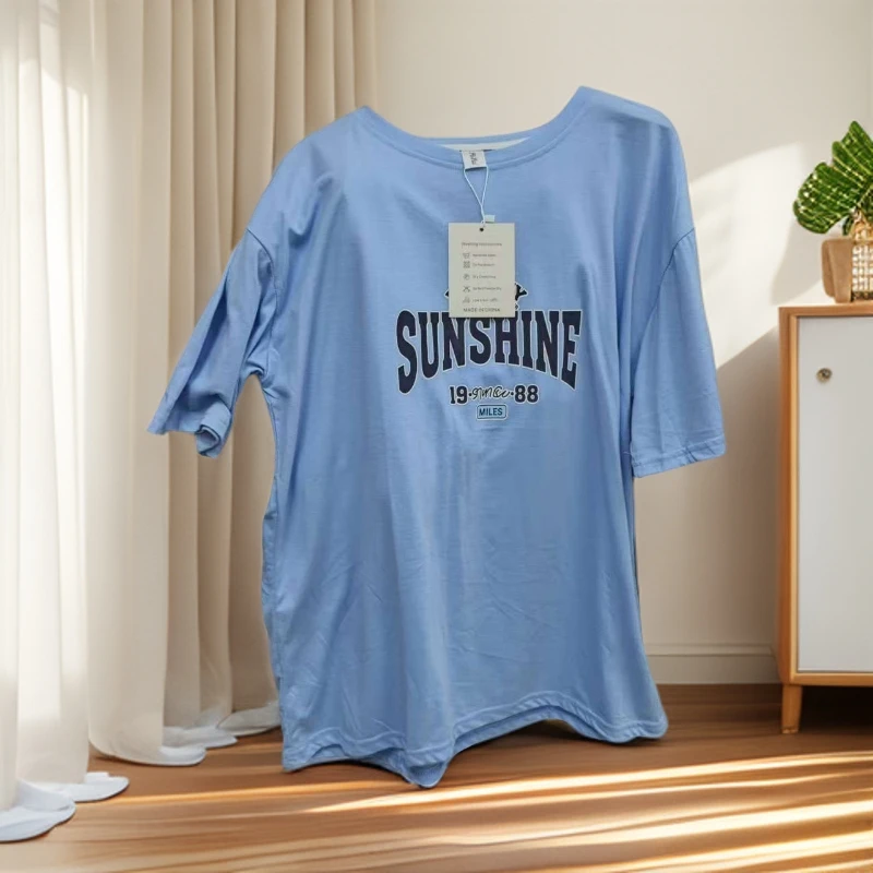 炸福利 蓝色宽松连衣裙T恤裤子以主播互动扣号为准