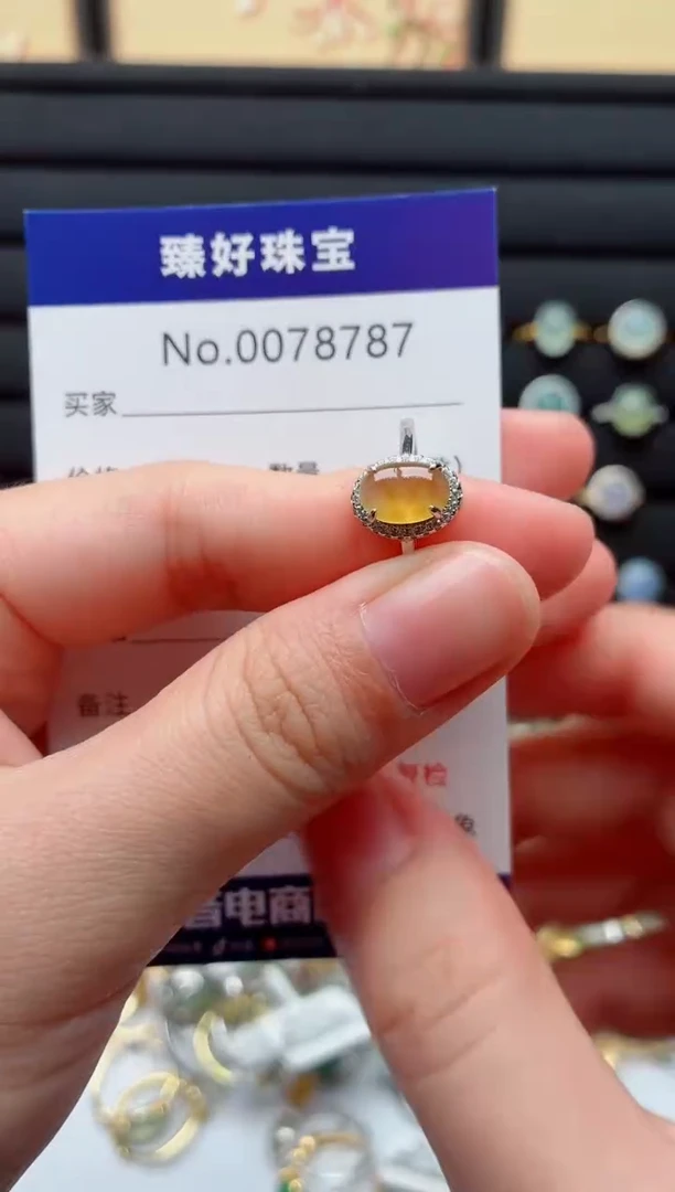 银S925镶嵌戒指翡翠.