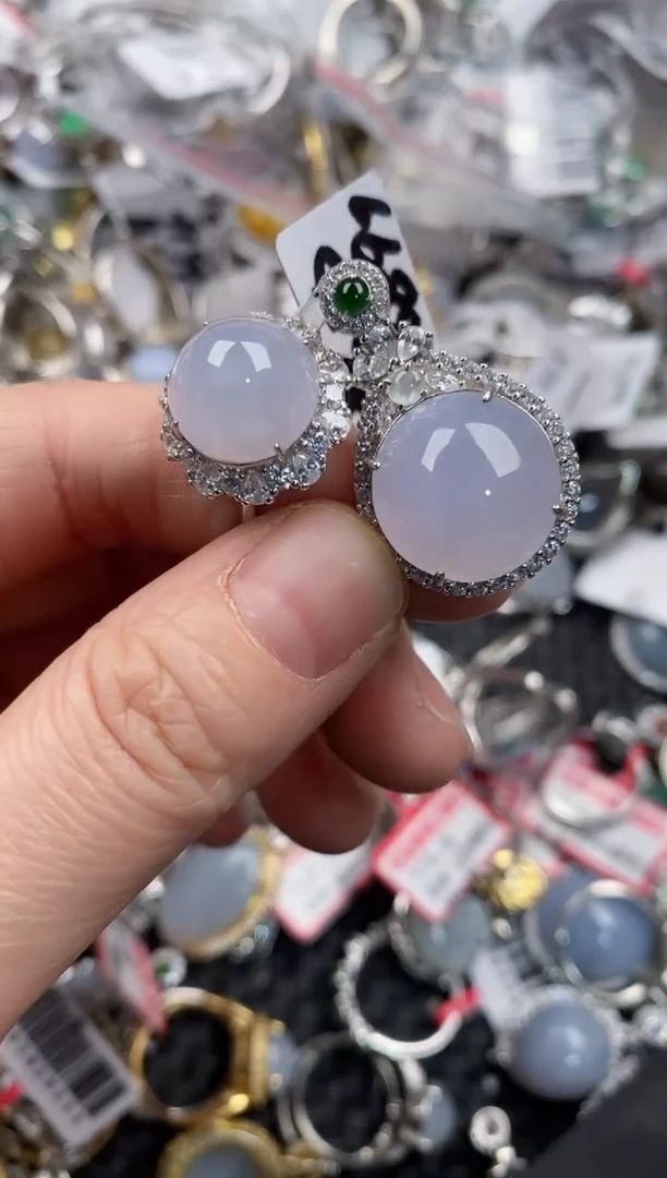 银S925镶嵌戒指翡翠999  8