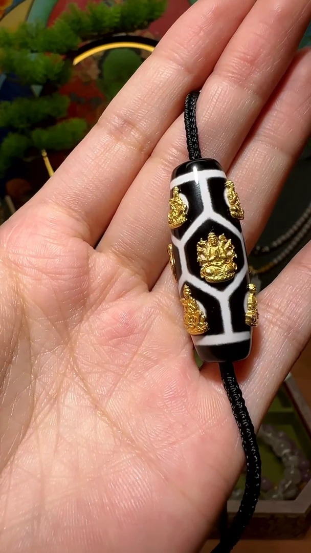 18K金镶嵌吊坠(不含链)玛瑙/玉髓（覆膜）吊坠