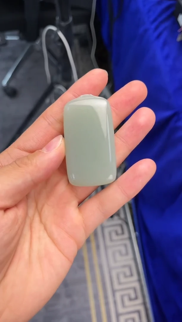 未镶嵌手串和田玉且末青白无事牌微色差