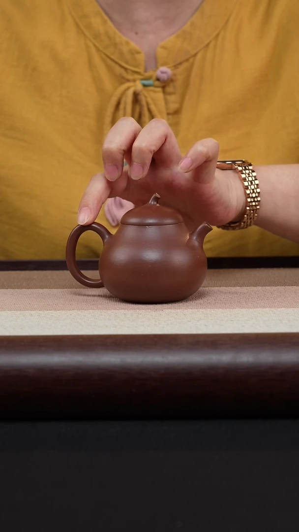 【闪购商品】紫砂茶壶底槽清-茄瓜MH-1674