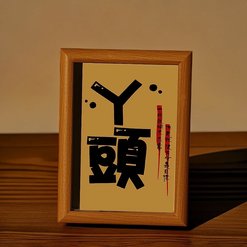 【蓝怪兽专属】《丫头》家居创意装饰摆台定制书法送女生礼物